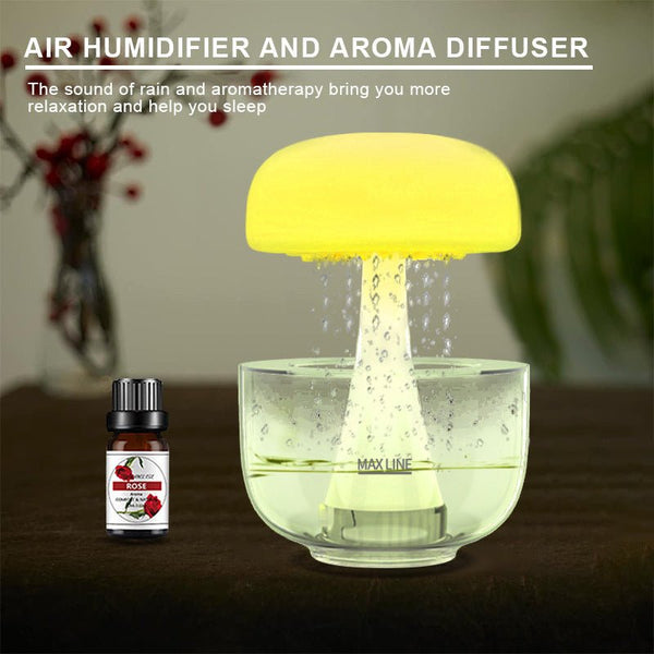 Jellyfish Raindrop Humidifier – Ultrasonic Aroma Diffuser with LED Light