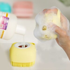 Silicone Shampoo-Dispensing Pet Bath Brush