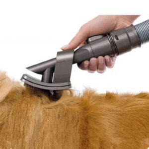 Vacuum-Assisted Pet Grooming Brush Attachment