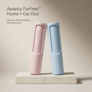 Awanzy FurFree™ Self-Cleaning Pet Hair Remover – Home + Car Duo (2 Pack)