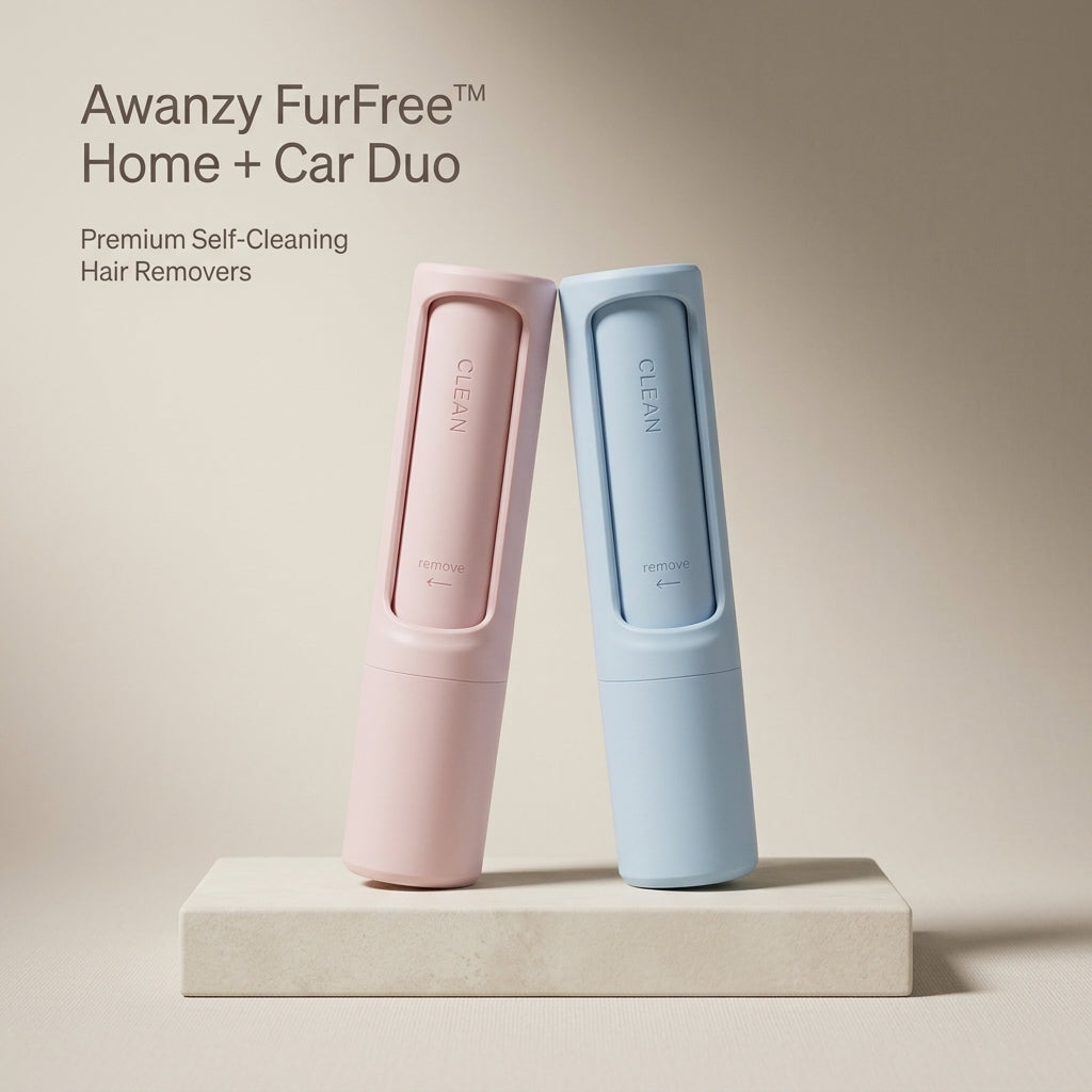 Awanzy FurFree™ Self-Cleaning Pet Hair Remover – Home + Car Duo (2 Pack) — photo 1